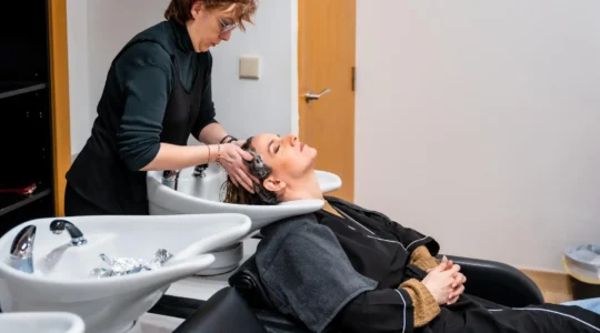 bac pour laver les cheveux
